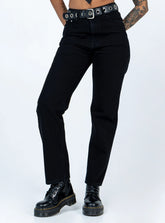 Raquelle Straight Leg Denim Jeans Black