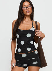 Ezekiel Top Black Polka