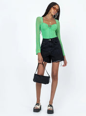 The Lara Denim Shorts Black