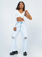 Harlow Long Sleeve Top White