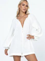 Cameron Romper White