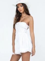 VIP Strapless Romper White