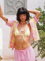 Sollene Top Pink / Yellow