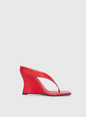 Nylah Wedge Heels Red Croc