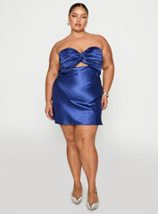 Shellie Mini Dress Blue Curve