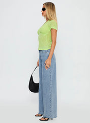 Darla Low Rise Straight Jean Vintage Blue Wash