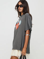 Kewpie Oversized Tee Washed Black