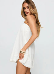 Gypsea Strapless Swing Mini Dress White
