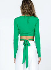 Anslea Long Sleeve Top Green