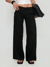 Pedra Wide Leg Pant Black