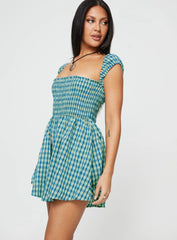 Lillis Romper Green Check