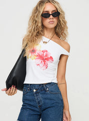 Edwardi Hibiscus Top White