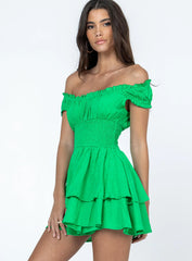 The Love Galore Romper Bright Green