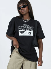 House Of Mystery Oversized Tee Black
