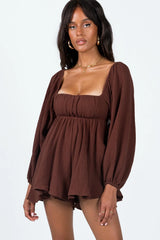 Beck Romper Brown