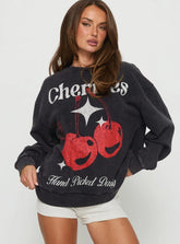 Hand Picked Graphic Jumper Black