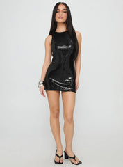 Yumiko Romper Black Sparkle