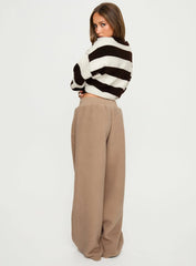 Siberia Fleece Track Pant Light Brown