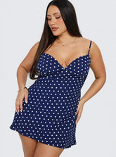 Chara Mini Dress Navy Curve