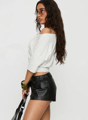 Domination Faux Leather Shorts Black