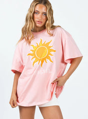 Soleil Oversized Tee Pink