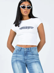 Vintage Car Top White