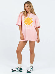 Soleil Oversized Tee Pink