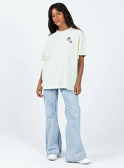 Happy Life Recipe Oversized Tee Cream
