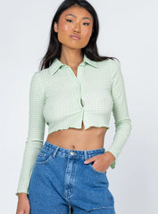 Anson Long Sleeve Top Green