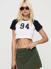 Lucky Number Top White