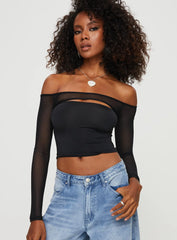 Kampton Off The Shoulder Top Black