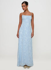 South Of France Maxi Dress Blue Petite