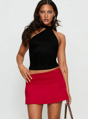 Tamsyn Ruched Mini Skirt Red