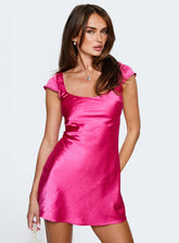 Lucienna Mini Dress Hot Pink