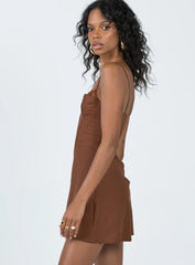 Lesley Mini Dress Brown