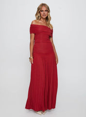 Field Of Dreams Maxi Dress Crimson