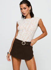Rookie Belted Skort Brown