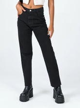 Harrow Straight Leg Denim Jeans Black