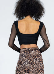 Lillian Long Sleeve Top Black