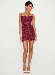Sugar Mini Dress Red Polka
