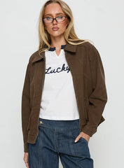 Nelsie Collared Oversized Jacket Green