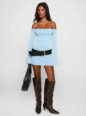 Parisa Long Sleeve Mini Dress Blue