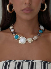 Evelynne Gemstone Necklace Gold