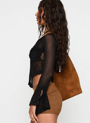 Empty Space Top Black Polka