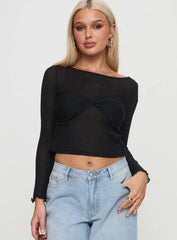 November Long Sleeve Top Black