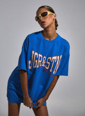 JGR & STN Home Run Oversized Tee Blue