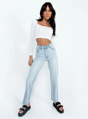 Ajani Long Sleeve Top White