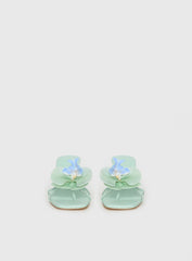 Azira Flower Detail Heels Blue