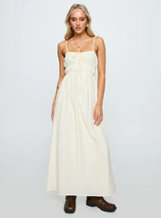 Violeta Tiered Maxi Dress Cream