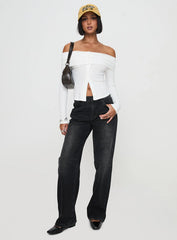 Victorea Off Shoulder Top White